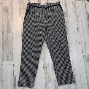 MaxMara Black and White Houndstooth Cotton Trouser Size 6